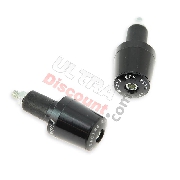 Custom Handlebar End Plugs (type 7) - black for baotian BT49QT-12