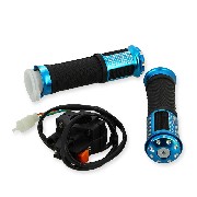 Grip set tuning w- Kill Switch blue for Dirt Bike Spare Parts