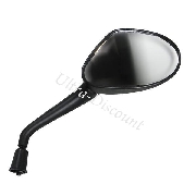 Right Mirror for Baotian Scooter BT49QT-12 - Black - Type 2