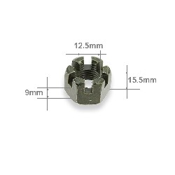 Castle Nut for Steering Knuckle for ATV Bashan Quad 300cc (BS300S-18)