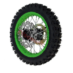 Full 12'' Rear Wheel for Dirt Bike AGB29 - Green