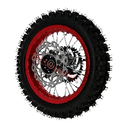 Full 12'' Rear Wheel for Dirt Bike AGB29 - Red