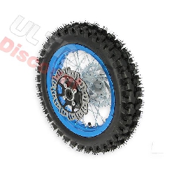 12'' Rear Wheel for Dirt Bike AGB27 (12mm Tread Lug) - Blue