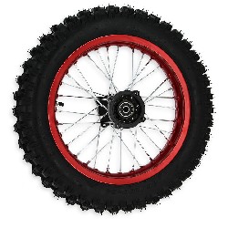 Full 14'' Rear Wheel for Dirt Bike AGB30 - Red