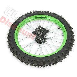 14'' Front Wheel for Dirt Bike AGB29 - Green