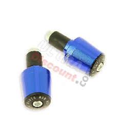 Custom Handlebar End Plugs (type 7) - blue for Baotian BT49QT-9