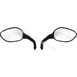 Pair of mirrors for Baotian Scooter BT49QT-11 - Alu