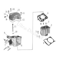 Cylinder Head Screw for ATV Quad Shineray 250 STXE