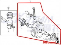 Crankshaft for engines 125cc for Bubbly Skyteam