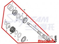 Complete Kick Start Shaft for engine 125cc for Bubbly Skyteam