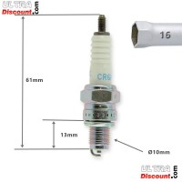 NKG Spark Plug CR6HSA for Dax Skymax 50cc 125cc Bilder 1