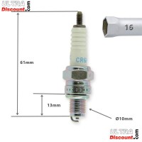 NKG Spark Plug CR6HSA for Dax Skymax 50cc 125cc