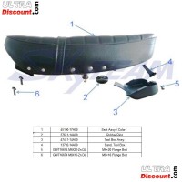 Seat for Dax 50cc ~ 125cc - (Black, 5.5l) Bilder 2