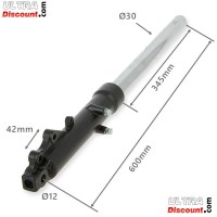Pair of fork arms Ø30 for Dax Skyteam Skymax BLACK Bilder 1