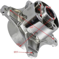 Custom Front - Rear Wheel Hub 10mm for Pbr 50cc ~ 125cc - (Nickel)