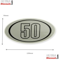 50cc sticker for Skymini (gray-black)