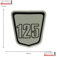 125cc sticker for Skymax (gray-black)