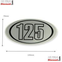 125cc sticker for Skymax (gray-black)