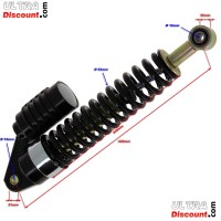 Front Gas Shock Absorber for ATV Shineray Quad 200cc STIIE-B - 320mm - Black Bilder 1