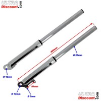Front Fork Tubes Cross Pocket Bike Silver (Type 1) Bilder 1