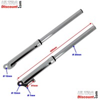 Front Fork Tubes Cross Pocket Bike Silver (Type 1)