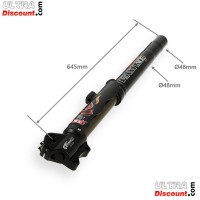 FASTACE Front Fork Tubes 645mm, 12mm axles - Black