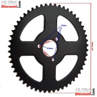 54 Tooth Reinforced Rear Sprocket for Large Chain 3T - TF8 (type 1) Bilder 1