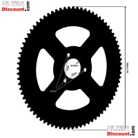 78 Tooth Reinforced Rear Sprocket small pitch