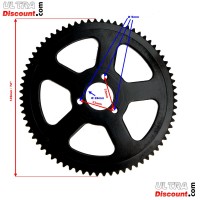 72 Tooth Reinforced Rear Sprocket small pitch Type 2