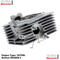 Full Cylinder Head for ATV Bashan Quad 200cc (BS200S-3)