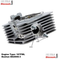 Full Cylinder Head for ATV Bashan Quad 200cc (BS200S-3) Bilder 4