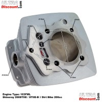 Cylinder for Dirt Bikes 200cc 163FML (63mm) Alu Bilder 1
