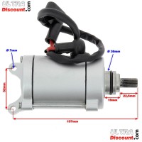 Starter Motor for ATV Bashan Quad 200cc BS200S-3 - 9 Tooth Bilder 1