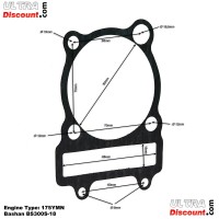 Cylinder Base Gasket for ATV Bashan Quad 300cc (BS300S-18)