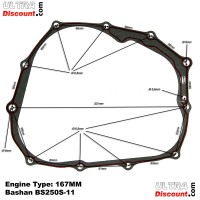 Gasket Set for ATV Bashan Quad 250cc (BS250S-11)