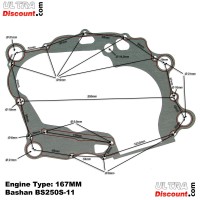 Crankcase Housing Gasket for Bashan BS250S-11 (167MM)