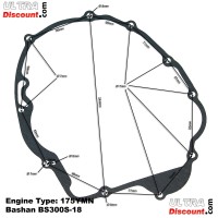 Crankcase Housing Gasket for Bashan Quad 300 BS300S-18