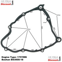 Gasket Left Crankcase Bashan Quad 300 BS300S-18