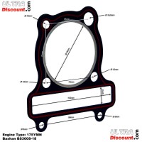 Cylinder Head Gasket for ATV Bashan Quad 300cc (BS300S-18) Bilder 1
