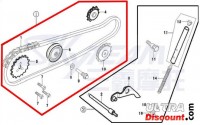 Cam chain set 125cc for Trex Skyteam