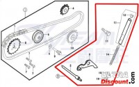 Cam chain tensionner set 125cc for Bubbly Skyteam