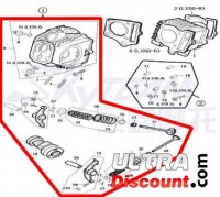 Complete Cylinder Head 50cc for Dax Skyteam