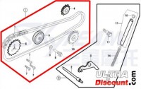 Cam chain set 50cc for PBR Skyteam