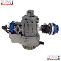 Complete 53cc UD Racing engine for Pocket Bike - BLUE