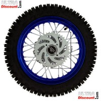 12'' Rear Wheel for Dirt Bike AGB27 (12mm Tread Lug) - Blue