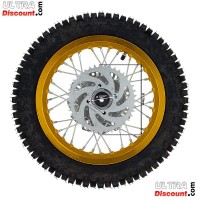 12'' Rear Wheel for Dirt Bike AGB27 (12mm Tread Lug) - Gold