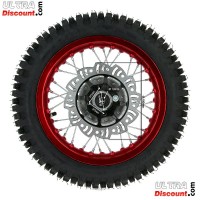12'' Rear Wheel for Dirt Bike AGB27 (12mm Tread Lug) - Red Bilder 1