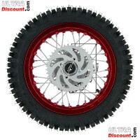 12'' Rear Wheel for Dirt Bike AGB27 (12mm Tread Lug) - Red