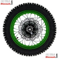 12'' Rear Wheel for Dirt Bike AGB27 (12mm Tread Lug) - Green