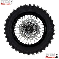 Full 12'' Rear Wheel for Dirt Bike AGB29 - Black